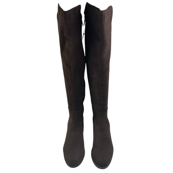 Blondo Valina Brown Suede/Textile Waterproof Over-The-Knee Boots Womens 7M New - Picture 2 of 10